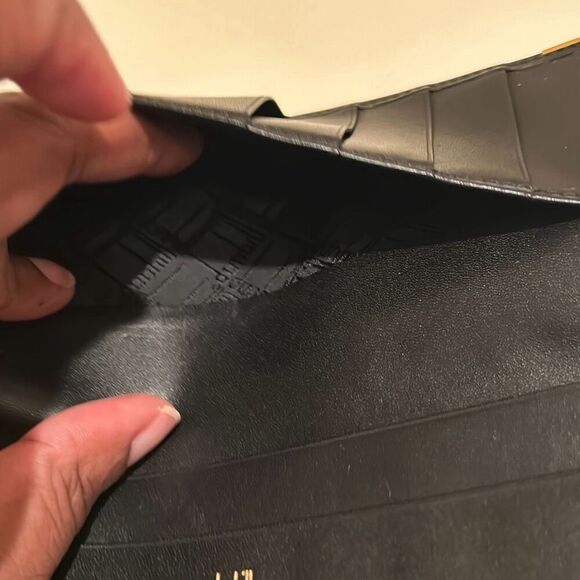 Dunhill Bifold Long Wallet Black Leather Minimalist Contemporary Professional - Picture 6 of 10